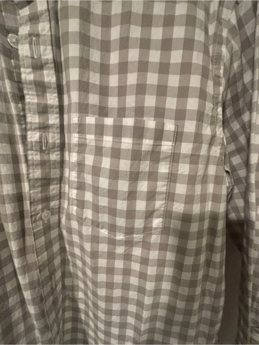 Jcrew Men's Button-Down Check Shirt - Beige/White